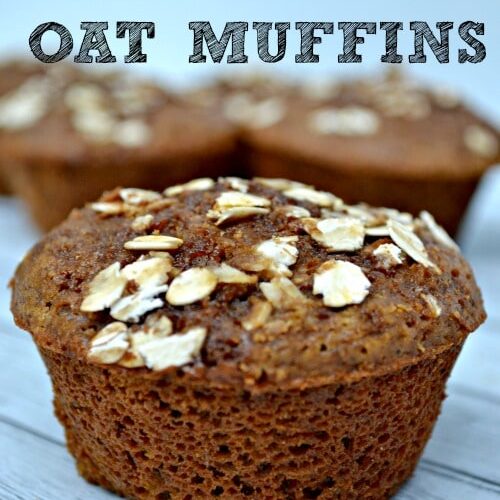 Healthy Molasses Raisin Oat Muffins