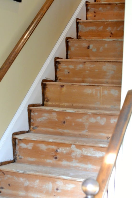 carpet remove stairs paint wood removing them staircase any holes filling
