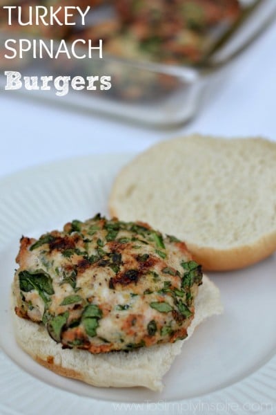 Turkey Spinach Burgers - To Simply Inspire