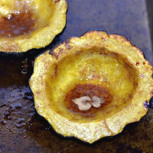 Baked Acorn Squash with Brown Sugar and Cinnamon