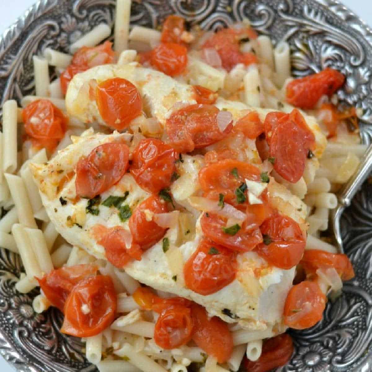 Cod Recipe with Tomato Basil Sauce