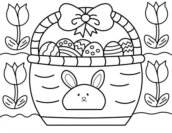 easter basket coloring sheets