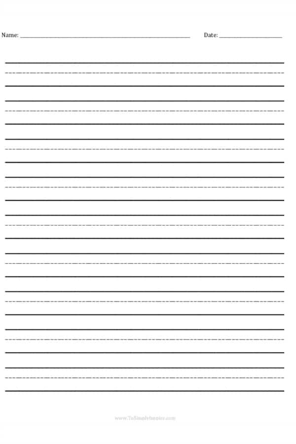 Free Printable Handwriting Practice Tracing Worksheet