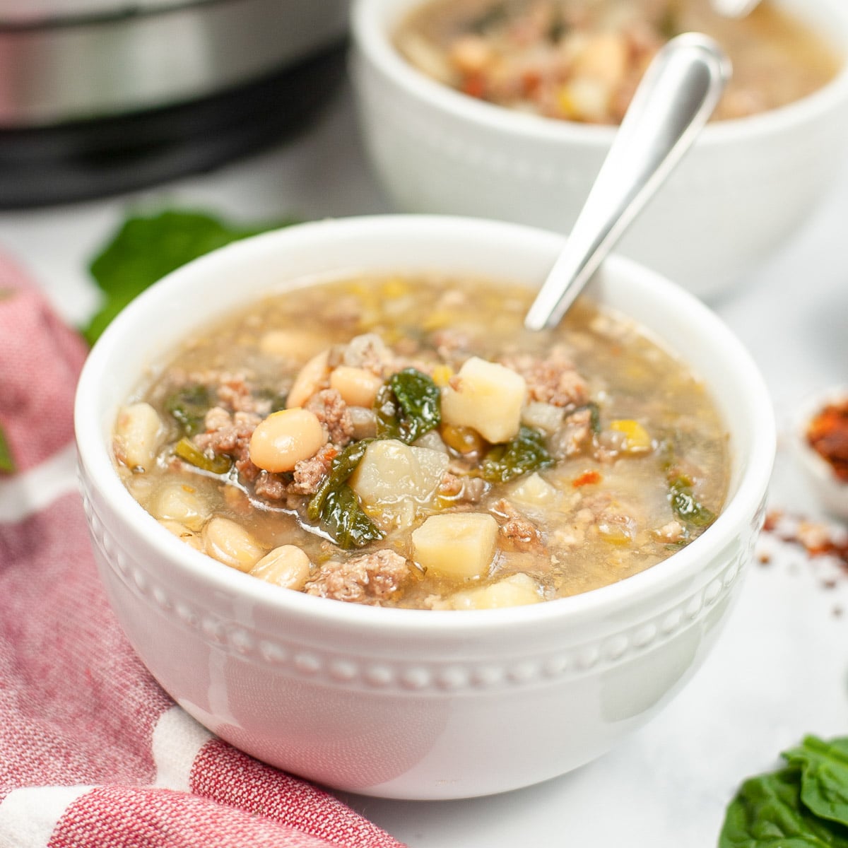 Instant pot sausage online bean soup