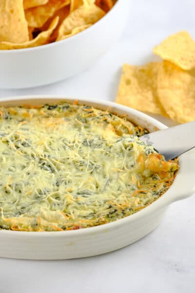 Easy Baked Spinach Artichoke Dip - To Simply Inspire