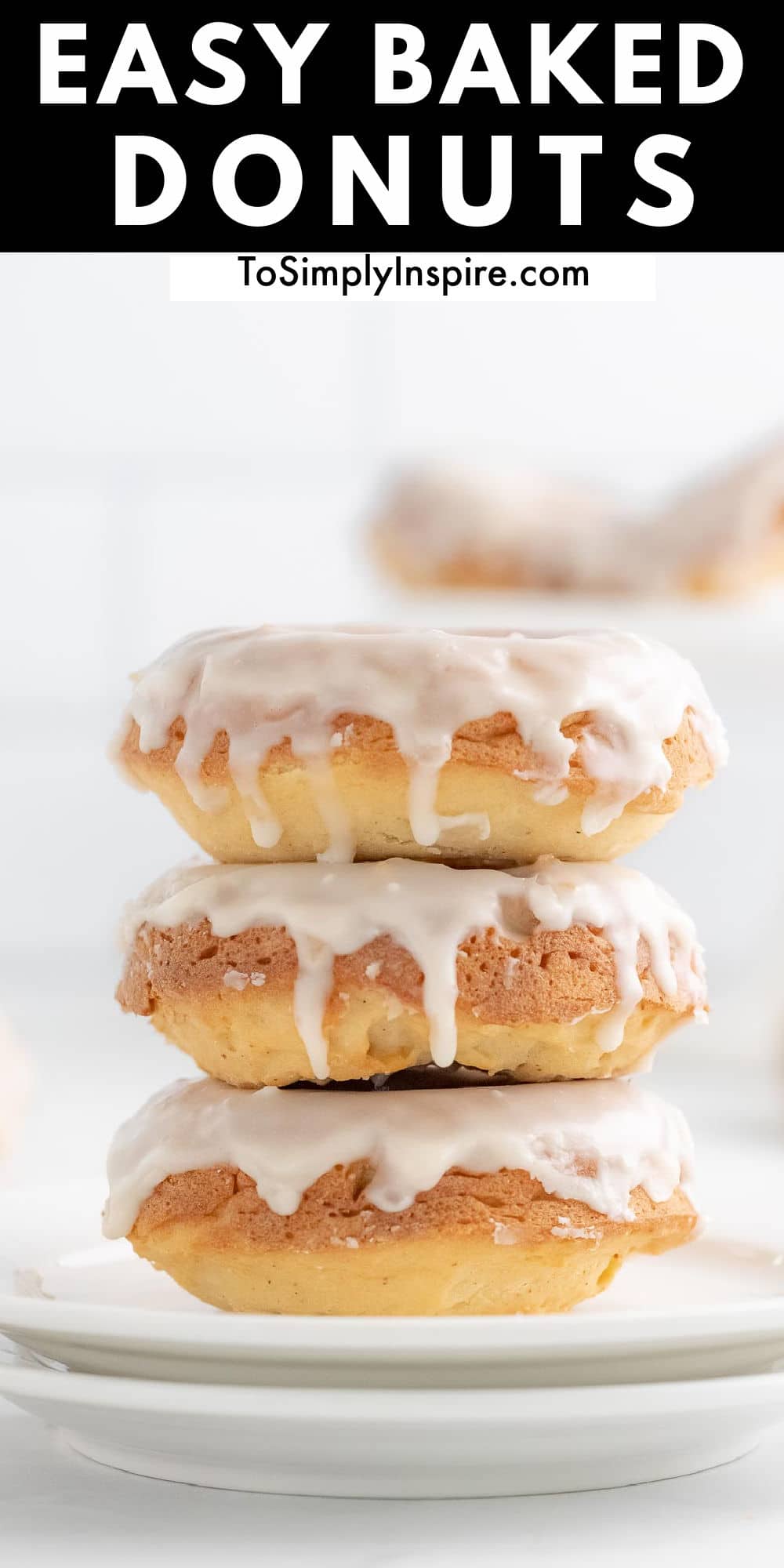 Easy Baked Glazed Vanilla Donuts