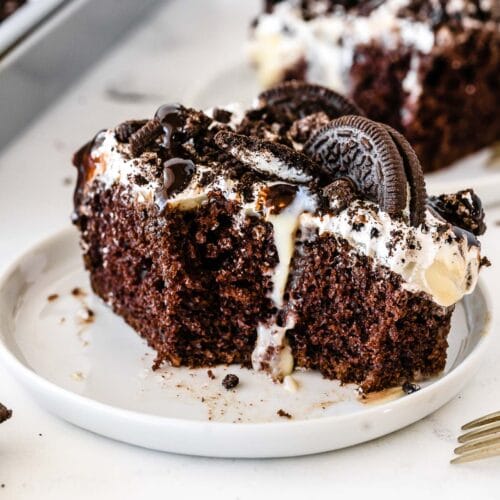 Oreo Cookie Poke Cake - To Simply Inspire