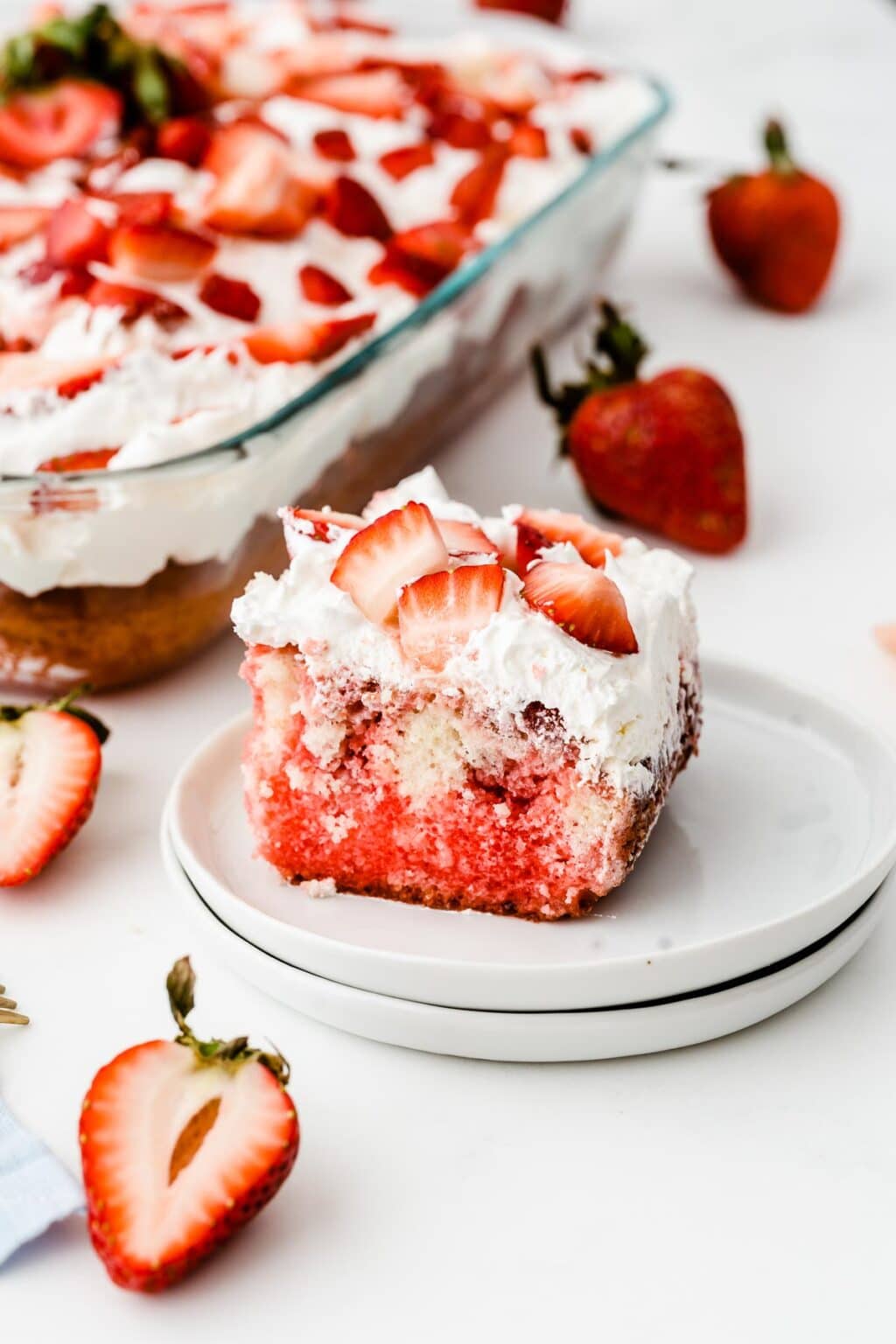 Easy Strawberry Poke Cake - To Simply Inspire