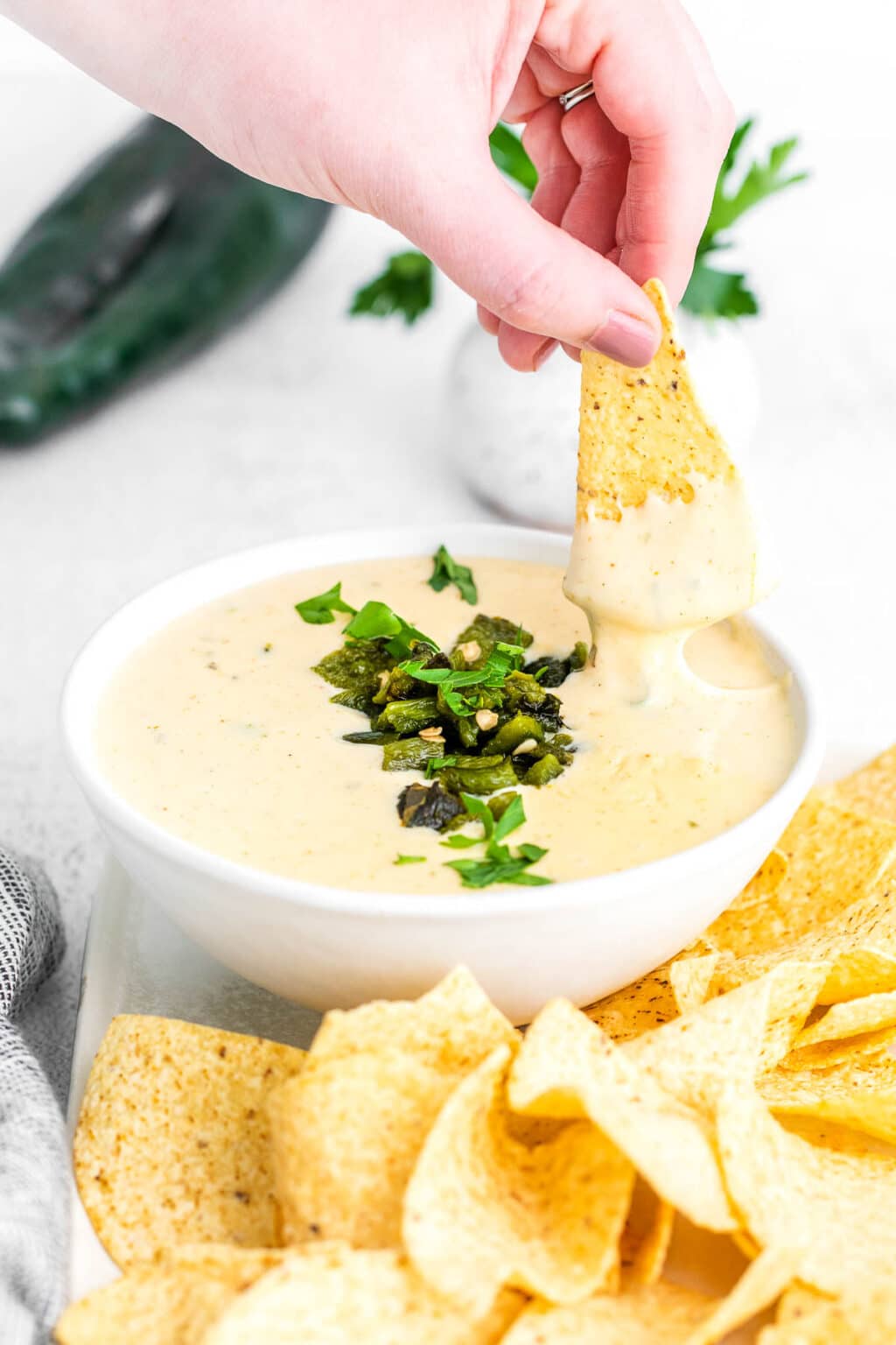 Poblano Queso Dip - To Simply Inspire