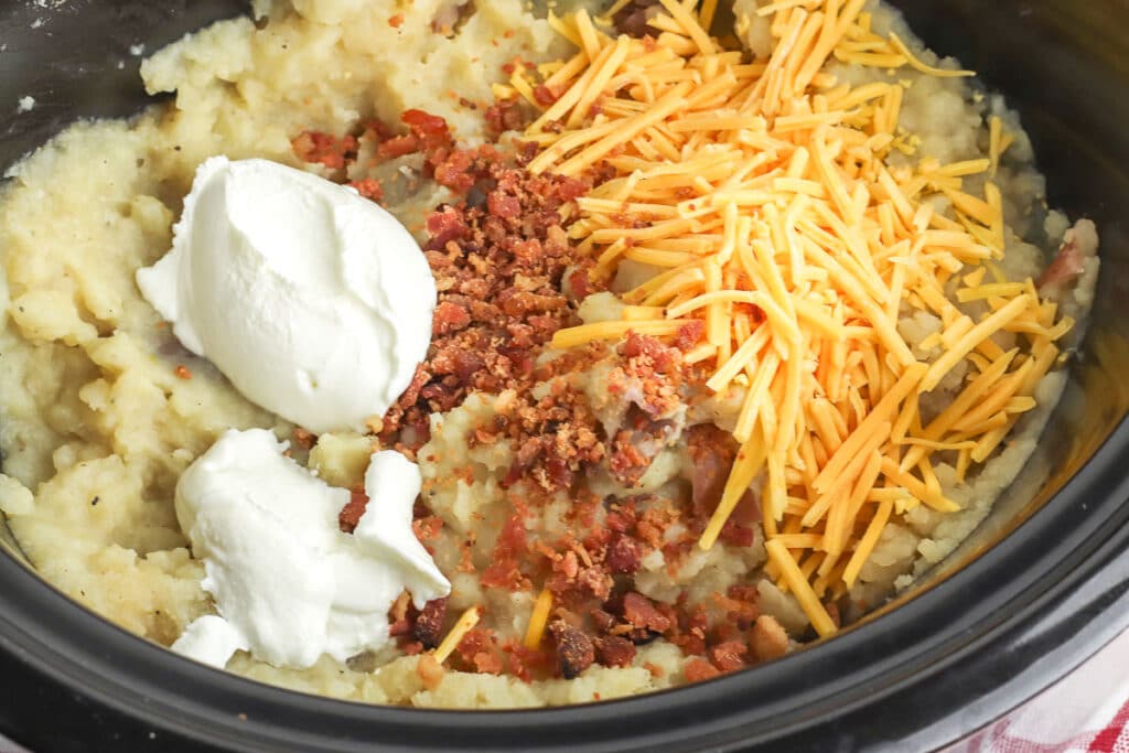 Slow Cooker Loaded Mashed Potatoes - To Simply Inspire