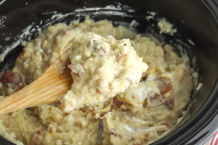 Slow Cooker Loaded Mashed Potatoes - To Simply Inspire