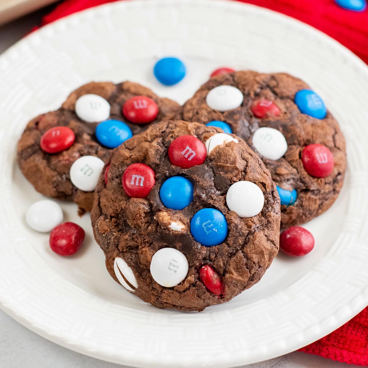 M&M Brownie Cookies - That Skinny Chick Can Bake