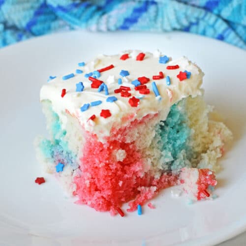 Red White and Blue Poke Cake - To Simply Inspire