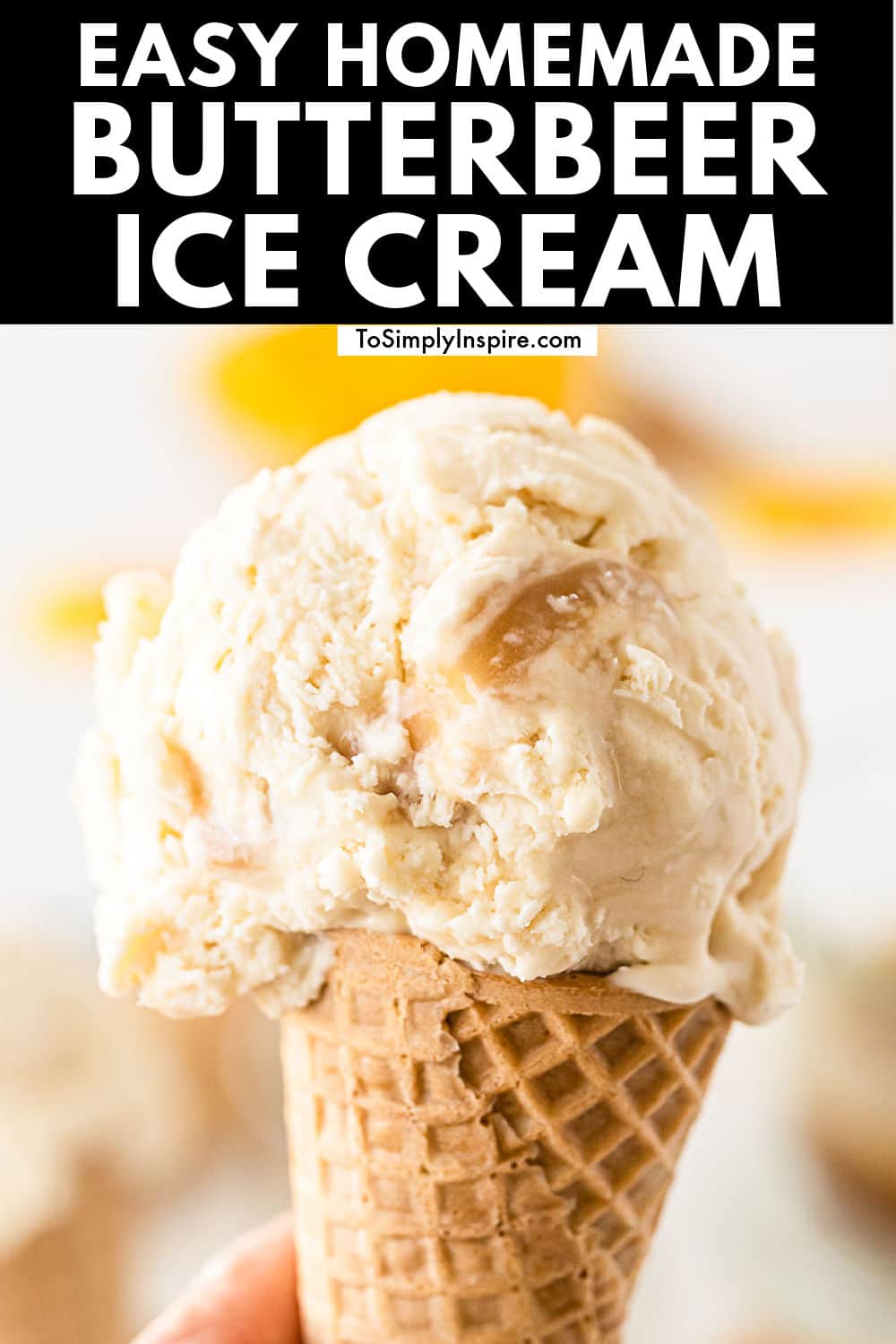Butterbeer Ice Cream - To Simply Inspire