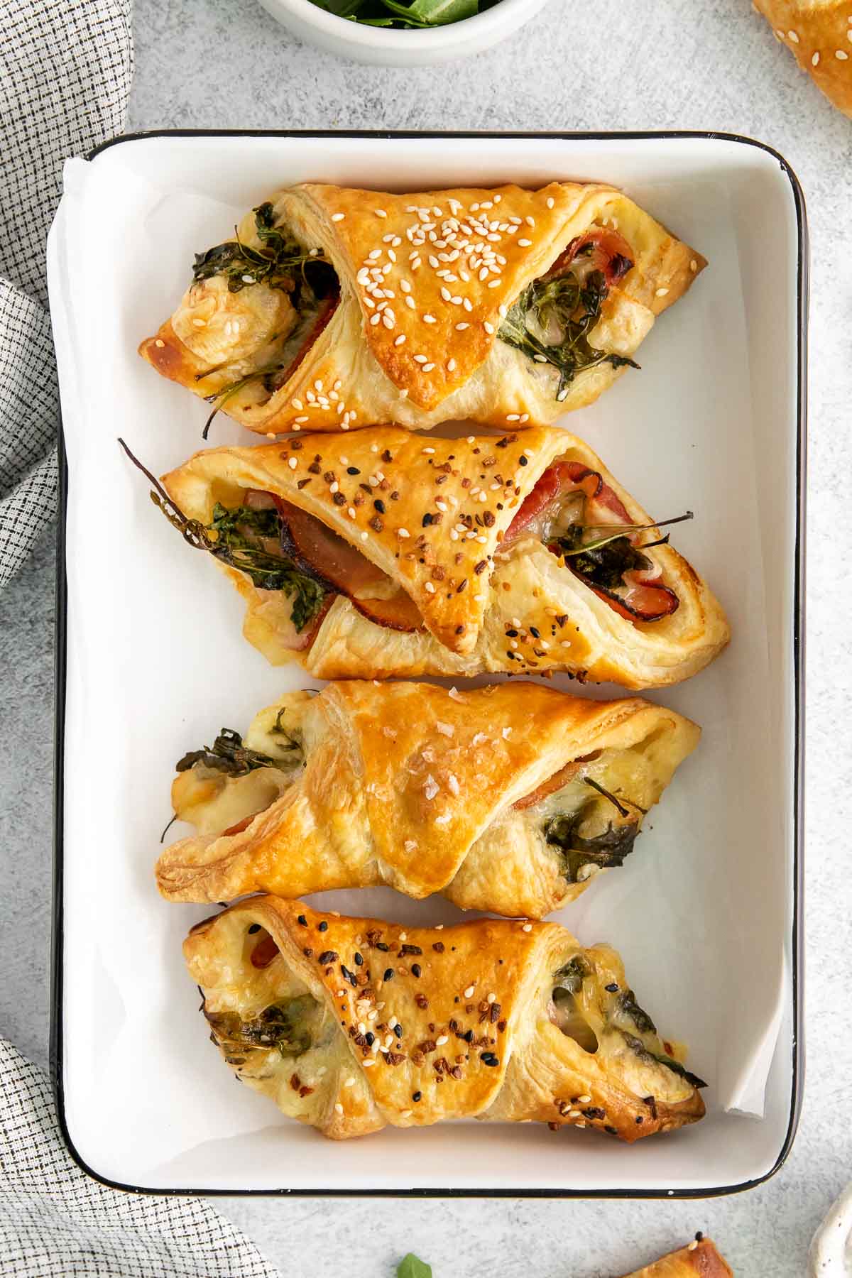 Ham and Cheese Puff Pastry - Everyday Delicious