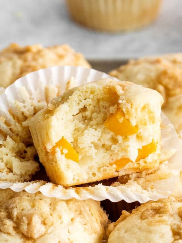 Peach Cobbler Muffins Story