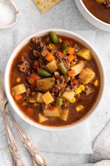 Hamburger Vegetable Soup - To Simply Inspire