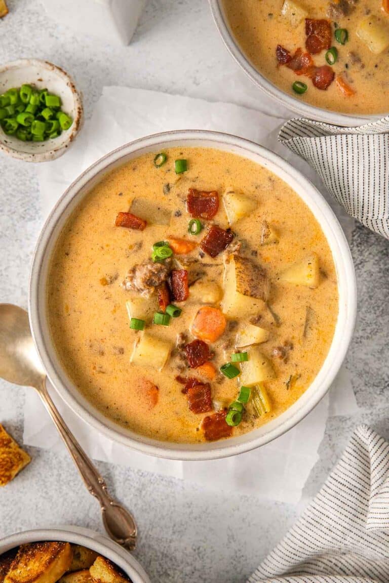 Bacon Cheeseburger Soup - To Simply Inspire