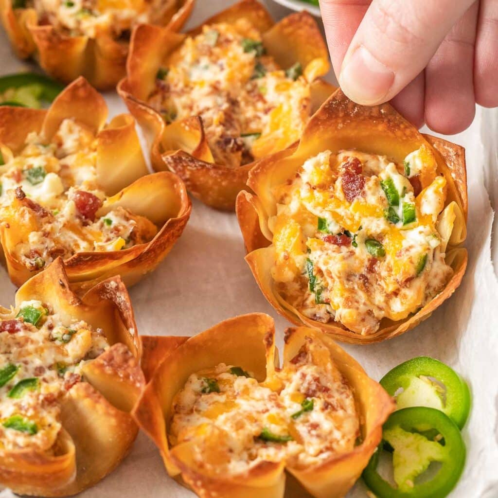 Jalapeño Popper Wonton Cups - To Simply Inspire