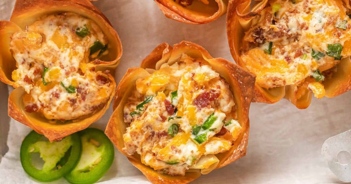 Jalapeño Popper Wonton Cups - To Simply Inspire