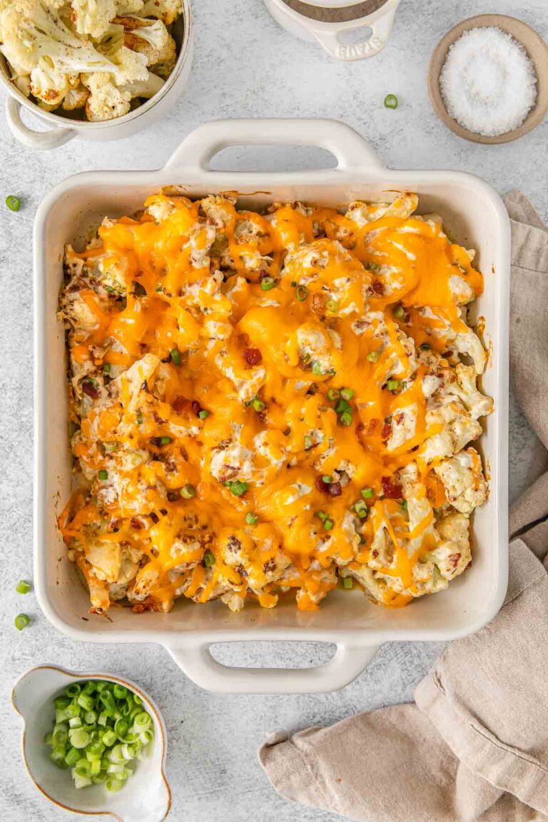 Cheesy Cauliflower Bake To Simply Inspire   Cheesy Cauliflower Casserole 9 768x1152 