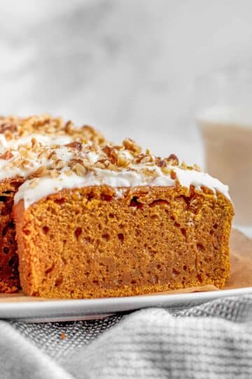 Easy Pumpkin Bread with Cream Cheese Frosting - To Simply Inspire