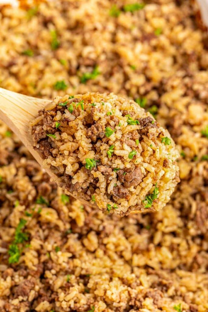 Best, Easy Hamburger Rice Casserole Recipe